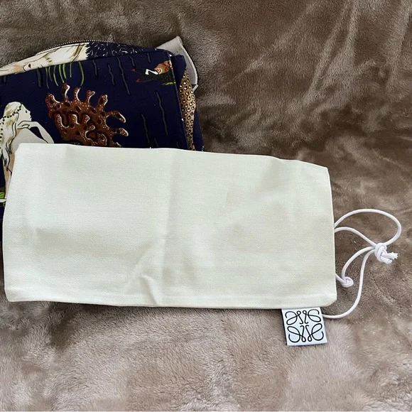 Loewe Paulas Ibiza Mermaid Blue and Brown Women's Crossbody Bag - Picture 12 of 13